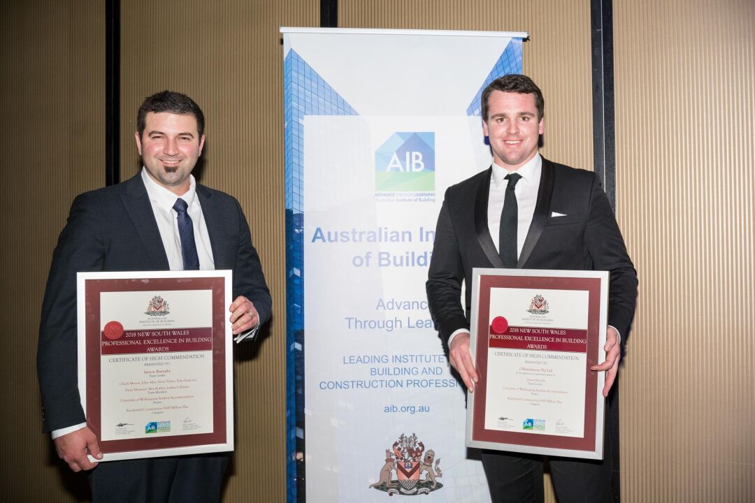 John Adis & Tom Seymour on behalf of University of Wollongong Student Villages Team