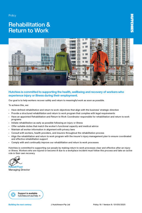 Rehabilitation & Return to Work