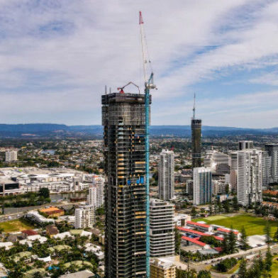 Sunland Group’s $250m Hedges Ave tower tops out