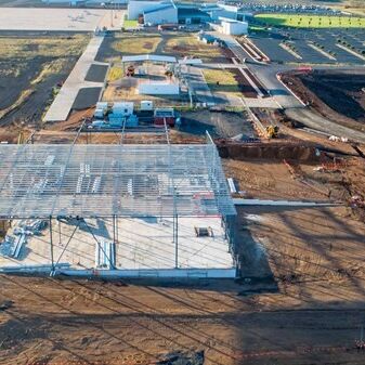 The build of the Regional Trade Distribution Centre at Wellcamp is powering ahead